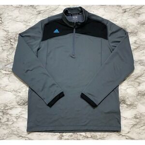 Adidas Golf Climawarm Men's Sweater M Gray Black Turn up the‎ heat Long Sleeve
